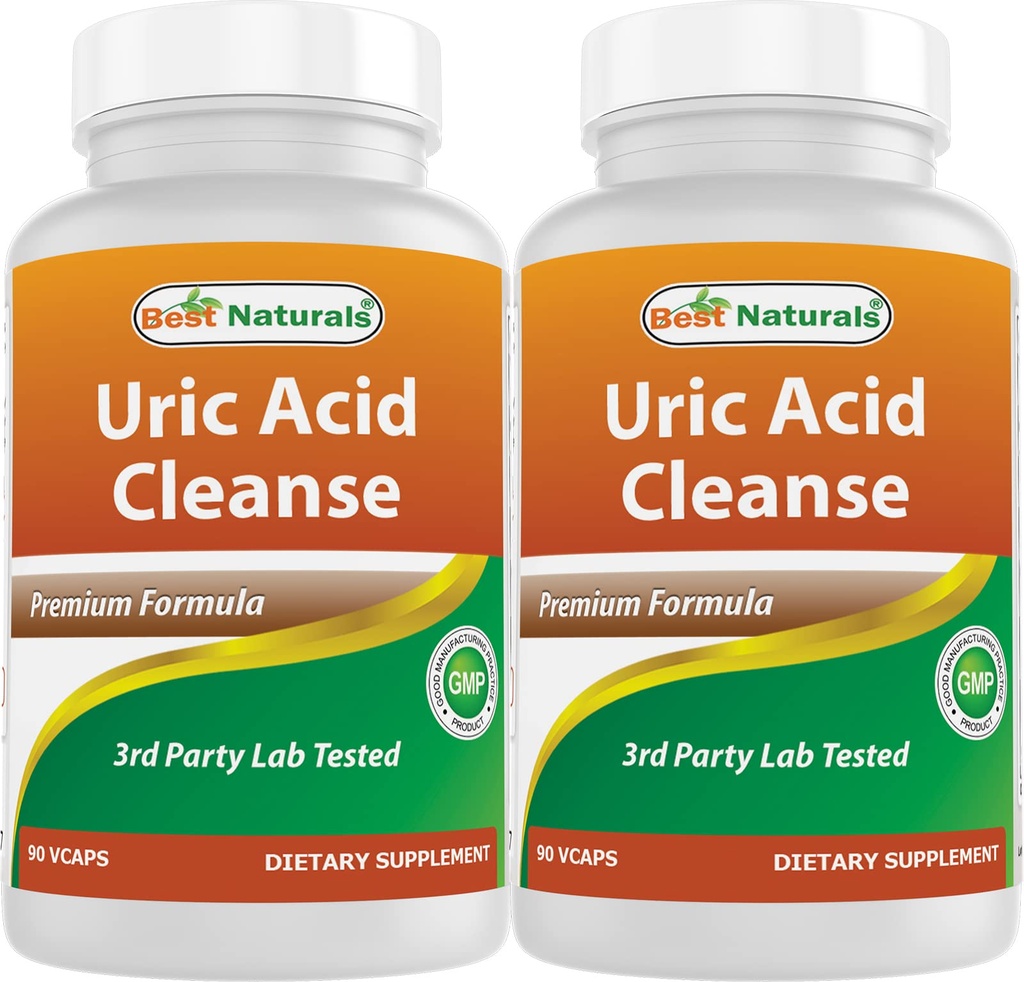 Cele mai bune Naturale Acid Uric Curăța vitaminele pentru bărbați și femei - 90 Capsule vegetale (90 Count (Pachet de 2))