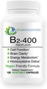 B2-400 Riboflavină pură - Sistem nervos Sănătate, Homocisteină Detoxifiere, Cardiovasculară, Ajută la stimularea energiei, Clarității mentale, funcției metabolice și celulare (120)