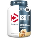 Dymatize ISO100 Whey Pulbere de proteine Izolat, Vanilie, 25g de proteine, 3 Lire, 5,5g BCAAs, mai puțin de 120 Cal., Gluten gratuit, 1g Fat, 1g Zahăr, 2g Carb (45 Servings)