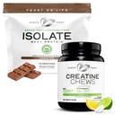 Izolat muschi Feast + Creatine Candy Bundle: 1 Whey Izolat de proteine (Chocolate, 5lb) + 1 Creatine Candy (Lămâie, 360) 
