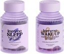 Lemme Sleep and Wake Up Bundle - Sleep Gummies for Better Night's Rest & Wake Up Caffeine Gummies for Energy - Gluten-Free, Non-GMO, 60 Count Fiecare