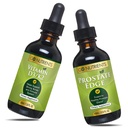 Go Nutrients Liquid Vitamina D3 cu K2 (MK-7) Drops & Prostate Edge Prostate Supliment pentru bărbați cu Pygeum și Saw Palmetto extract Vitamina D3 și K2 lichid de vitamina picături Care ajută starea emoţională