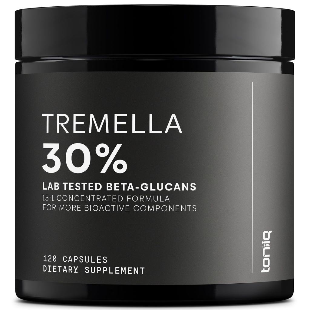 Tremella Mushroom Ultra High Potency 15:1 Extract cu 30% Beta Glucans - Formula pură și concentrată - Lab Tert-Party testat pentru puritate și calitate - 120 capsule