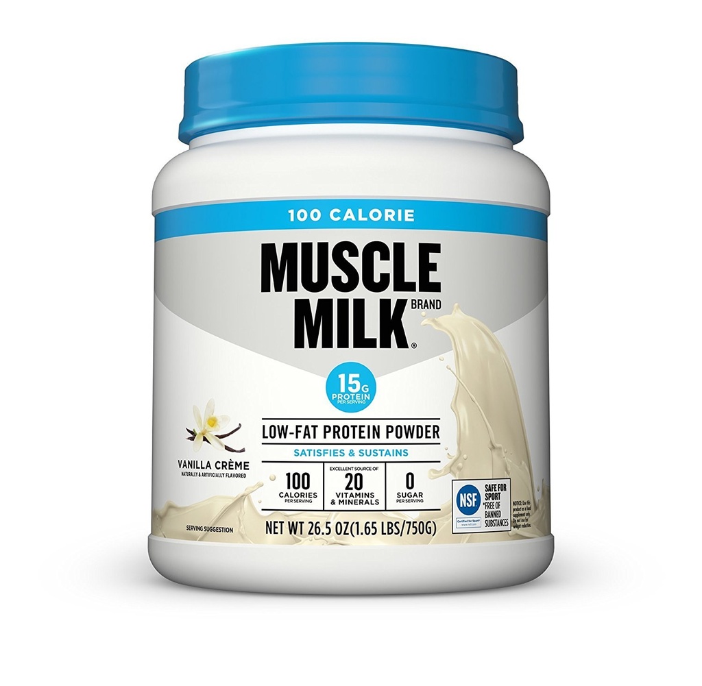 Muşchi Lapte ZERO, 100 Calorie Pulbere Proteină, Vanilie, 15g Proteine, 1.65 Pound, 25 Serviri