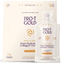 ProT Gold Liquid Colagen Proteine Shot, 17g Proteina clar Nano-Hydrolyzed Iarba Fed Colagen, 2g Arginina pentru Suport Rana, Gluten gratuit, Zahar Gratuit, 0g Carbs, Creme portocaliu, 1 fl oz, 24 Pack