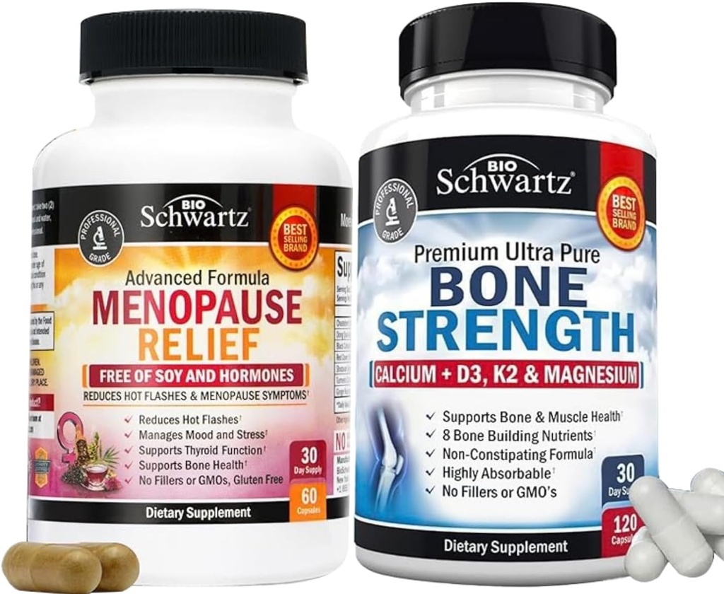 BioSchwartz Advanced Force Pre and Probiotics Supplement with Digestive Enzims (2 Month Supply) Plus Vitamina B Complex with Vitamina C (2 Month Supply)