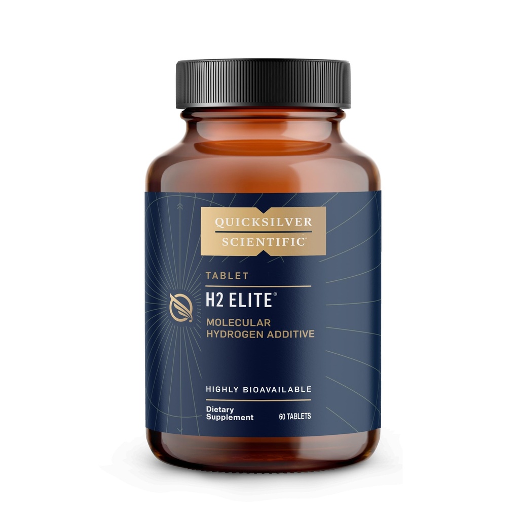 Quicksilver științific H2 Elite - Hidrogen molecular pentru energie + suport metabolic, comprimate de apă Perfecte pentru containere deschise - Aditiv de băutură Malate de magneziu (60 comprimate de hidrogen molecular)