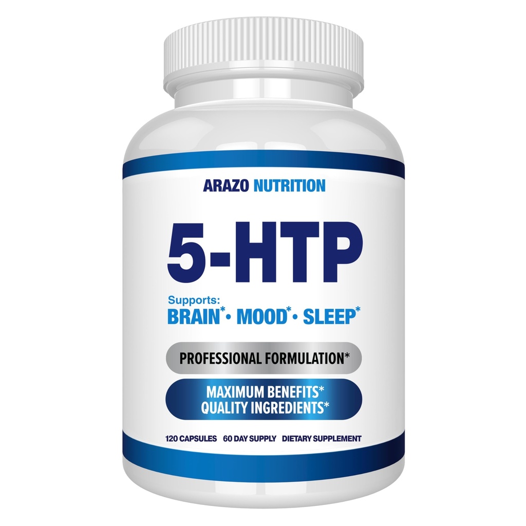 5-HTP 200 MG Per Serving Plus Calciu pentru stare de spirit, Somn 