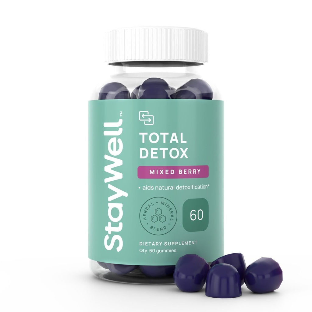 Detoxifiere totală, Detoxifiere Heavy Metal pentru adulți - Zeolit, Chlorella, Mulgemi de lapte, Shilaj & Iod, Toxină Curățenie, Decalcificare Pineală, Fluoride Curățenie, Heavy Metal Cleanse, 60 Mixed Berry Gummies