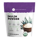 Kate Naturals Inulin Powder Organic din Blue Agave (8oz) Soluble Prebiotic Fiber for Coffee, Yogurt & Smoothies