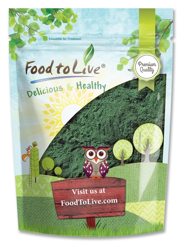 Alimente pentru a Live Chlorella Powder, 8 Ounces - Kosher, Raw Green Algae, Vegan Superfood, vrac, Vegan pure Green Proteine, bogat în vitamine și minerale, mare pentru băuturi, Ceaiuri și Smoothies