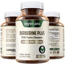 Vegan Labs Berberine HCL 1200MG cu Ceylon Organic Scorțișoară- 180 capsule Vegane- susține sănătatea generală și sistemul imunitar