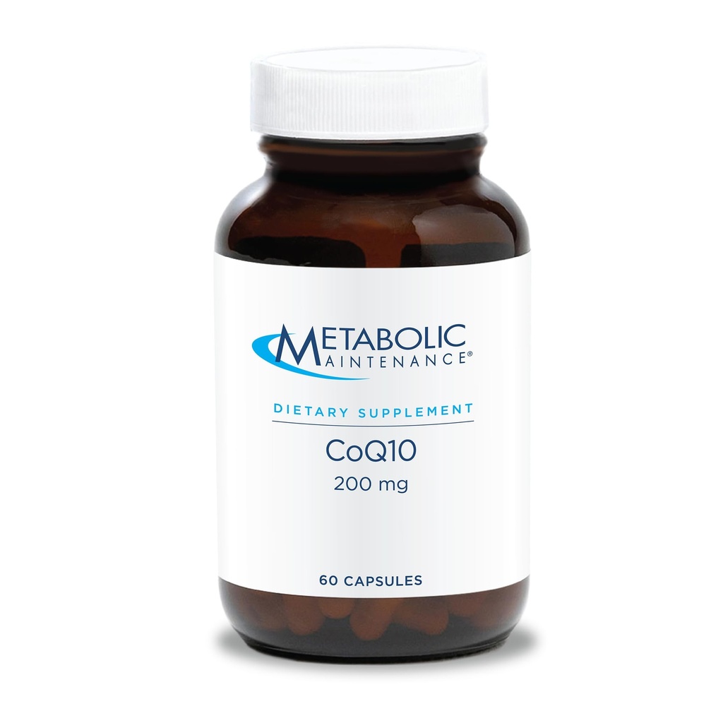 Capsule de întreţinere metabolică CoQ10 - 200 mg Coenzima Q10 cu vitamina C - antioxidant, imun, energie + suport cardiovascular (60 capsule)