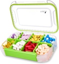 Fullicon Mare Pilula Organizator cu 8 Compartimente, Umiditate Dovada Pastile de călătorie cutie cu Divider detașabil, Daily Pill Containe cu Lables, Pilula caz pentru vitamina, ulei de pește, Supliment (Clear Green)