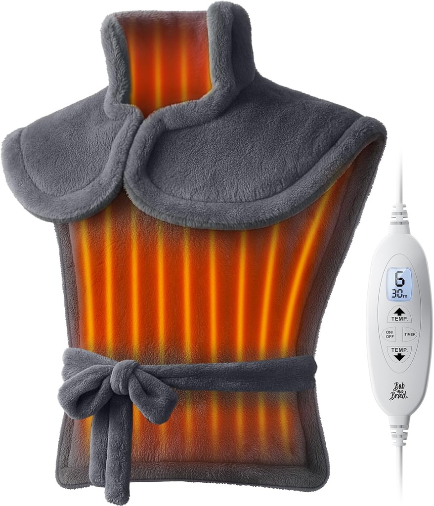 Pad de incalzire BOB si BRAD pentru calmarea durerilor de spate, Pad de caldura electrica FSA Edge-Weighted pentru gat HSA eligibile, Umăr & Full Body Relief, Încălzire rapidă, ETL Certificat, Cadou pentru femei Bărbaţi Familie 24"x34"