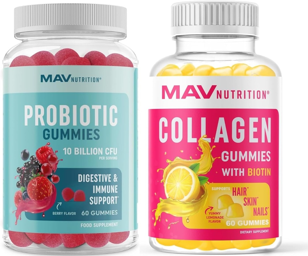 MAV NUTRIŢIE Gume Colagen pentru femei şi gume probiotice 