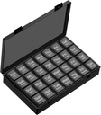 Mare organizator de pastile săptămânale, 4 ori pe zi, 7-Day umiditate-Proof cutie de pastile cu 28 compartimente, Capabil de cazare cantități mari de vitamine, Suplimente, ulei de pește, și medicina (Negru)