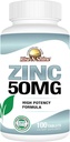Rise-N-Shine 50 Mg Suplimente de zinc - Supliment de sprijin imun - Antioxidant de mare potenta - 100 zile de aprovizionare (100 comprimate)
