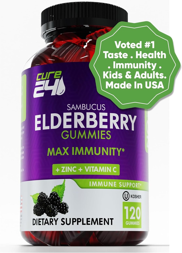 Gume de soc cu vitamina C și zinc 120 Count