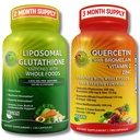 Liposomal Glutatione 500mg & Querbetin cu Bromelain, Zinc, și vitamina C 