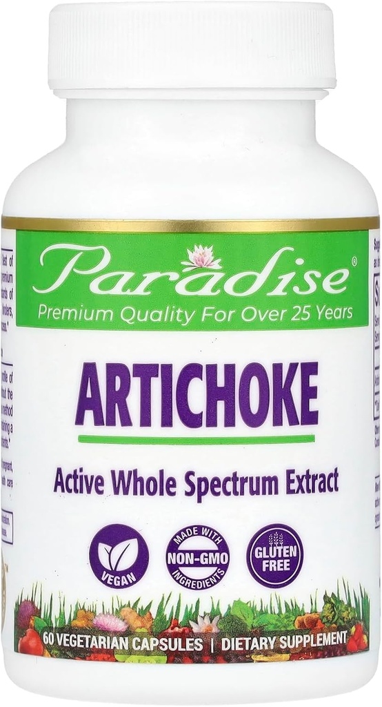 Paradise Herbs Anghinare, 60 Capsule vegetariene (250 mg per capsulă)