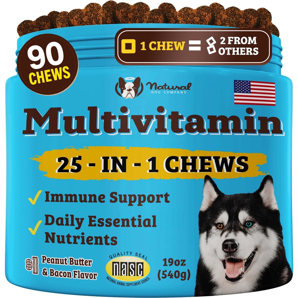 Natural Dog Company 25-in-1 Multivitamine Chews pentru câini 