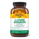 Country Life L-Lysine 1500mg Capsule cu vitamina D & Elderberry 