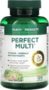 Produse de puritate Multi-Multivitamine perfecte ambalate cu vitamine, minerale si fitonutrienti - 60 Nutrienti de rupere - Suport pentru imunitate sanatoasa, Niveluri de energie normale - 120 Capsule (1)