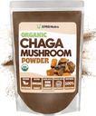 XPRS Nutra Organic Chaga Mushroom Powder - Premium USDA Organic Chaga Pudră de ciuperci - Chaga Powder Supports Immune Health - Vegan Friendly Superfood for Chaga Tea and Beverages (16 oz)