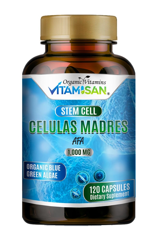 Celulas Madres AFA Celulă naturală stem 120 Capsule 1000 mg Algae verde albastru Non OMG Gluten liber Afanizomenon Flos-aquae celula Suplement Madre