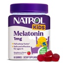 Natrol Kids Melatonin Gummies 1mg, Melatonina pentru copii pentru somn odihnitor, 60 Zmeură-Flavored Sleep Gummies, 60 de zile de aprovizionare