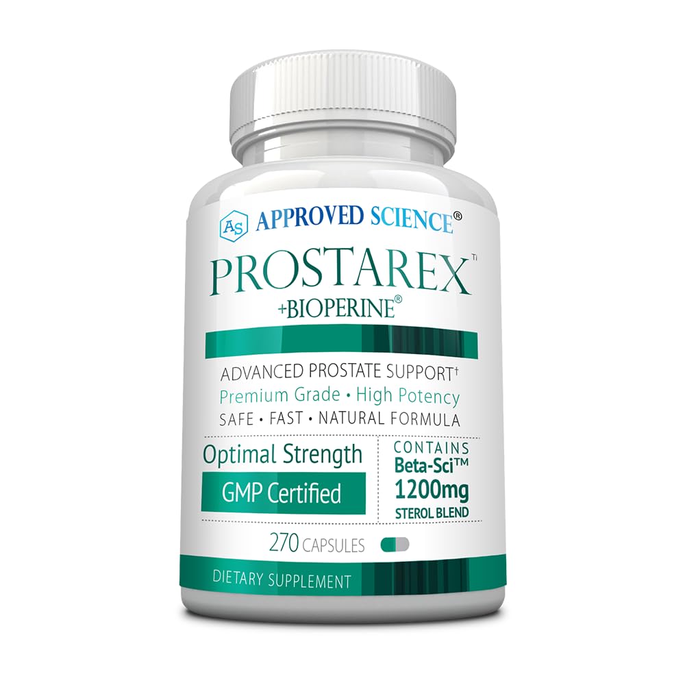 Stiinta aprobata Prostarex - Supliment prostata - Saw Palmetto, 1200 mg Beta-Sitosterol, Bioperina - 270 capsule - 3 luni de aprovizionare