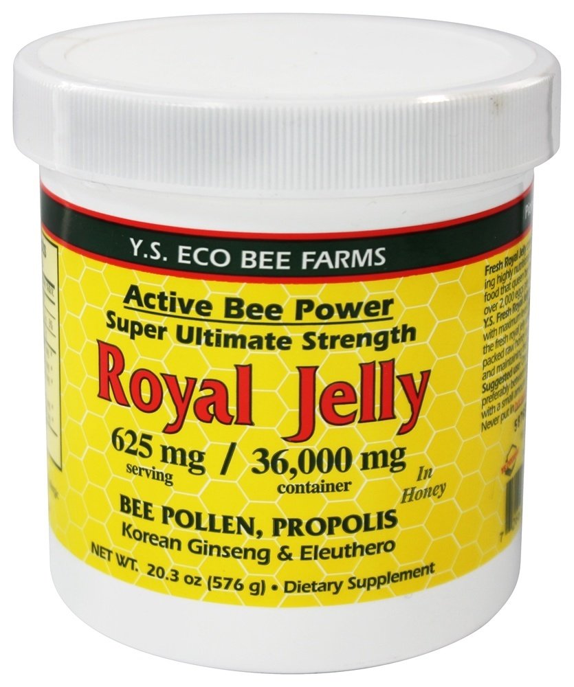 Proaspete Royal Jelly + Bee Polen, Propolis, Ginseng, Honey Mix - 36.000mg Y.S. Org 20.3 oz