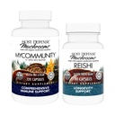 Hoste Defense capsule My Community, 120 Count & Reishi Capsules, 30 Conte - Suport Immune Health cu 17 Specii Mushroom Blend - Suport Brain Health, Memory & Focus