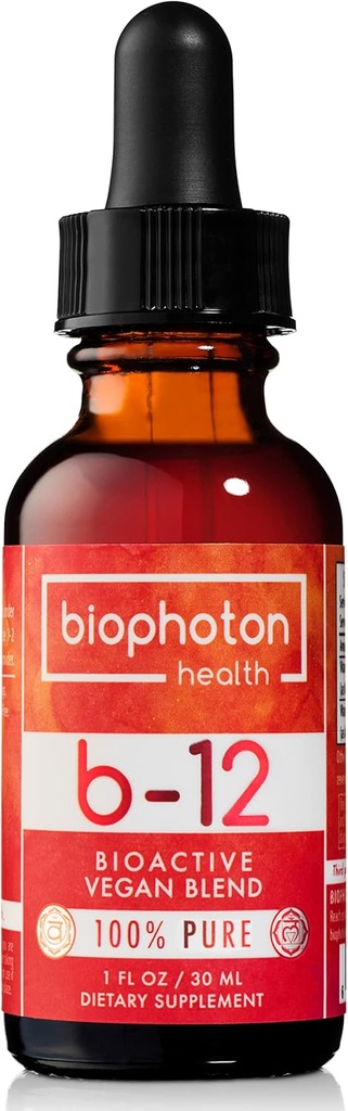 Supliment Liposomal Vitamina B12 lichid - Blend de metil bioactiv - Vegan & Non OMG - Glicerină organică și zahăr fără (1 Fl Oz)