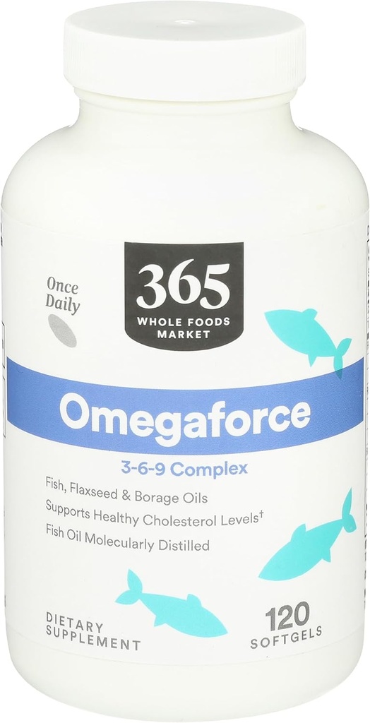365 by Whole Foods Market, Omegaforce 3 6 9 Complex, 120 Softgels