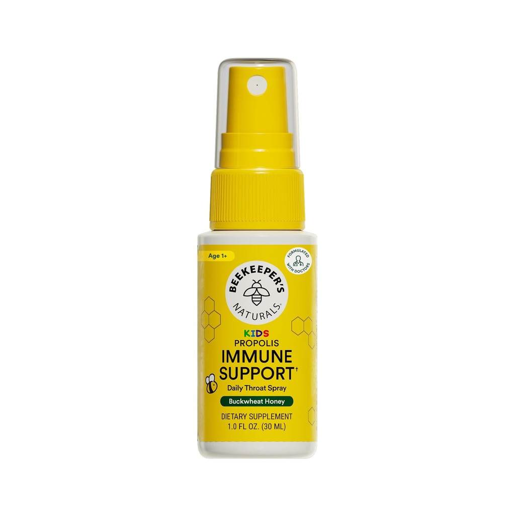Copii Propolis Gât Spray - Suport Immunal Natural & Sore relief gât - de naturalele lui BEEKEEPER - are antioxidanti si gluten-free (1,06 oz) Pachet de 1 (Kids)