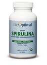 BioOptimal Organic Spirulina Tablets - Organice, Non-GMO, Nu Aditivi sau Fillers - 500 mg Premium Quality Dietary Supliment cu vitamine, minerale, și antioxidanți (240 comprimate)
