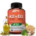 NutriFlair Vitamine D3 (5000iu/125mcg) + K2 (ca Mk7) - Made with Plant-Based Ingrediente Plus BioPerine Black Pepper Extract, 90 capsule - Suporturi imune sanatoase, inima si sanatate - Pastile non-GMO
