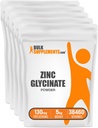 BulkSupplements.com Pudră de zinc Glicinat - Supliment de zinc, Supliment mineral pentru suport imunitar - Gluten gratuit, 130 mg per Serving, 5kg (11 lbs) (Pachet de 5)