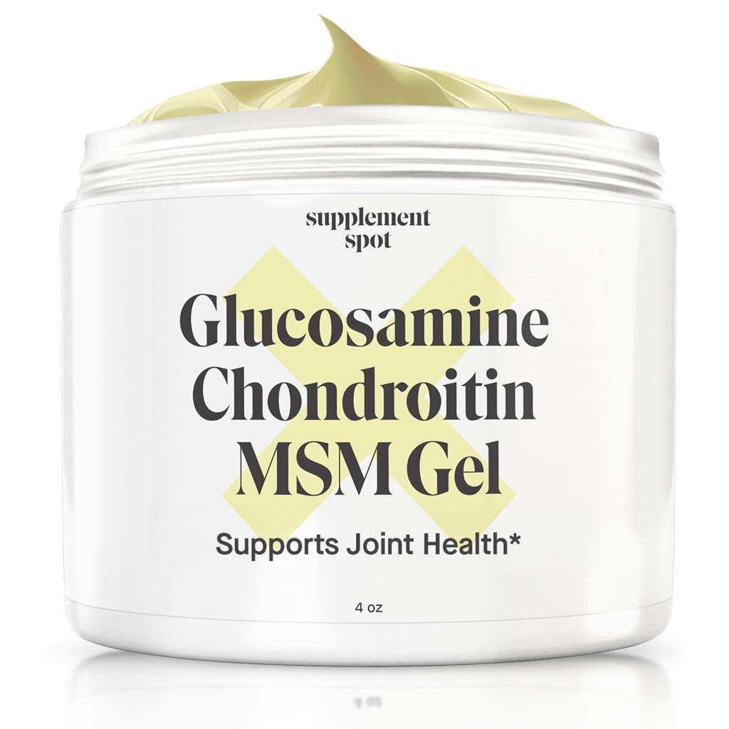 Glucosamină Chondroitin MSM Gel (4 oz) - cu Glucosamină, Chondroitin, MSM & Bromelain pentru a sprijini sănătatea comună