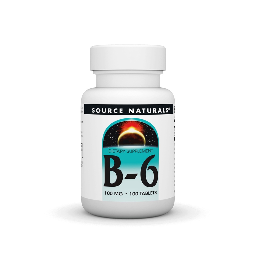 Sursa Naturals Vitamina B-6 100 mg, Immune System Support, 100 comprimate