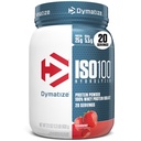 Dymatize ISO100 Whey pulbere de proteine Izolat, căpșuni, 25g de proteine, 5,5g BCAAs, mai puțin de 120 Cal., gluten gratuit, 1g grăsime, 1g zahăr, 2g carbohidrat (20 serviri)