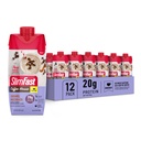 SlimFast Proteine Shake cu cofeina, Caramel Macchiato- 20g Proteina, Mese de înlocuire Shakes, Proteina mare cu carbohidrati scazuti si zahar scazut, 24 vitamine si minerale, 12 Conte (Pachet de 1)