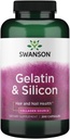 Gelatină Swanson și Silicon - Proteine Colagen Suportarea parului sanatos si unghii - Ajuta la livrarea minerale vitale pentru unghii puternice și păr gros - 20mg Silicon și 1.08 Grams Gelatină - (200 capsule)