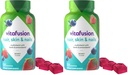 Vitafusion Parul superb, Piele & unghii Multivitamine Plus Biotina si vitaminele antioxidante C&E, Aroma de zmeura, 135ct (45 de zile de aprovizionare), din America de Sud-Est Number One Gummy Vitamina Brand (Pachet de 2)