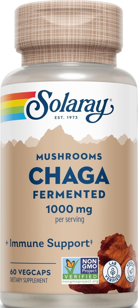 SOLARAY Fermentat Chaga ciuperci 1000 mg 