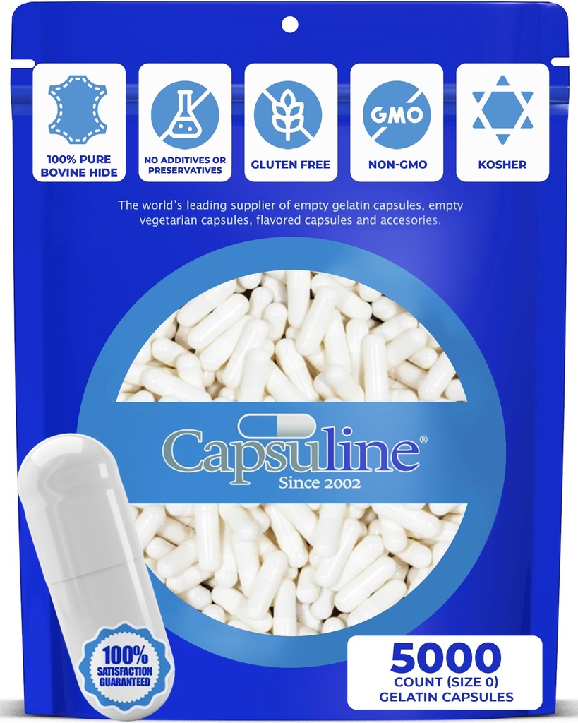 Capsuline de culoare 0 Capsule goale de vată albă/albă 5000 Conte 