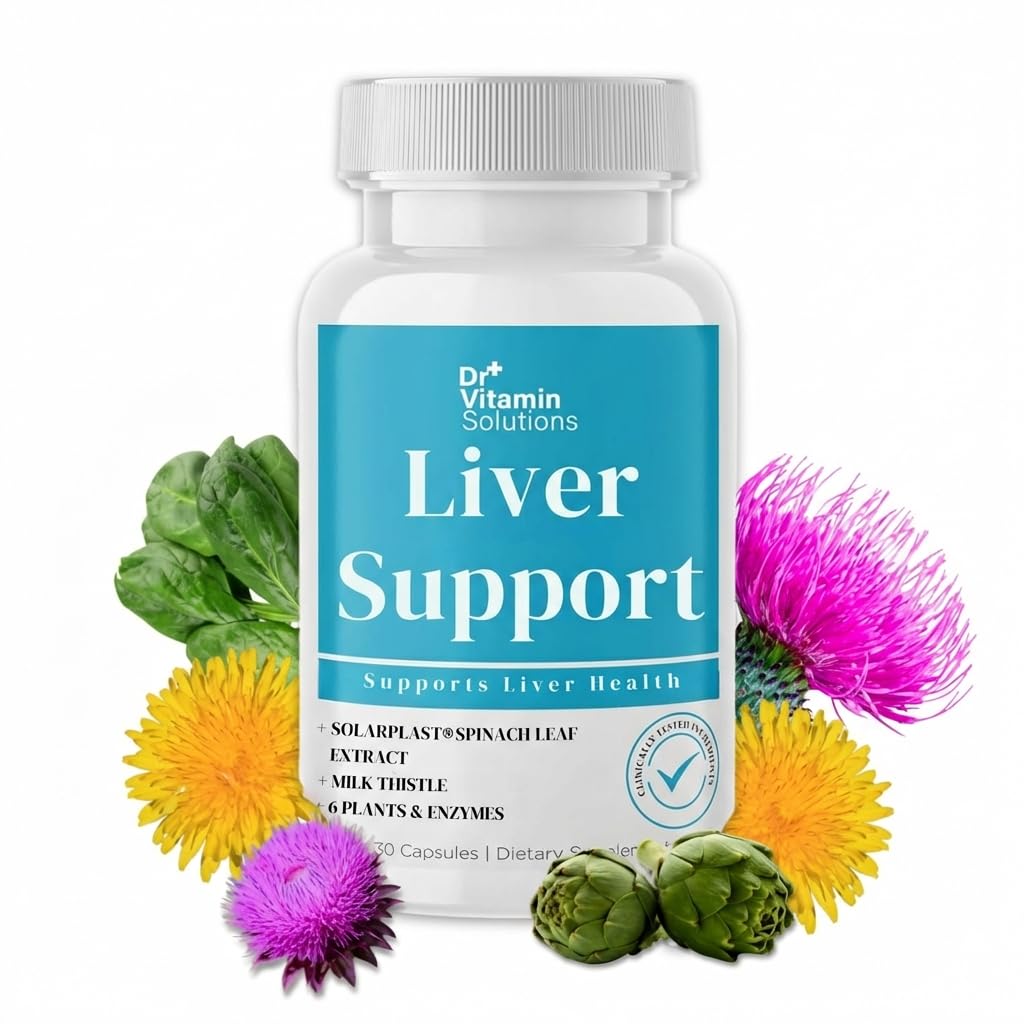 Ficat Curățare Detoxifiere și reparații - Milk Thistle Supliment cu Clorofill, Enzime digestive, Artichoke & Dandelion pentru Suport Natural Gallbladder, 30 capsule Vegan