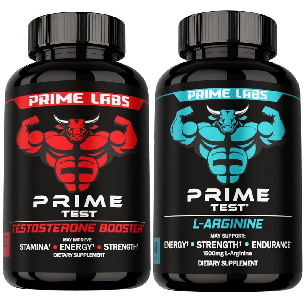 Prime Labs Prime Test Testosteron Booster + L Arginine Nitrogen oxid capsule - 60 Conte fiecare